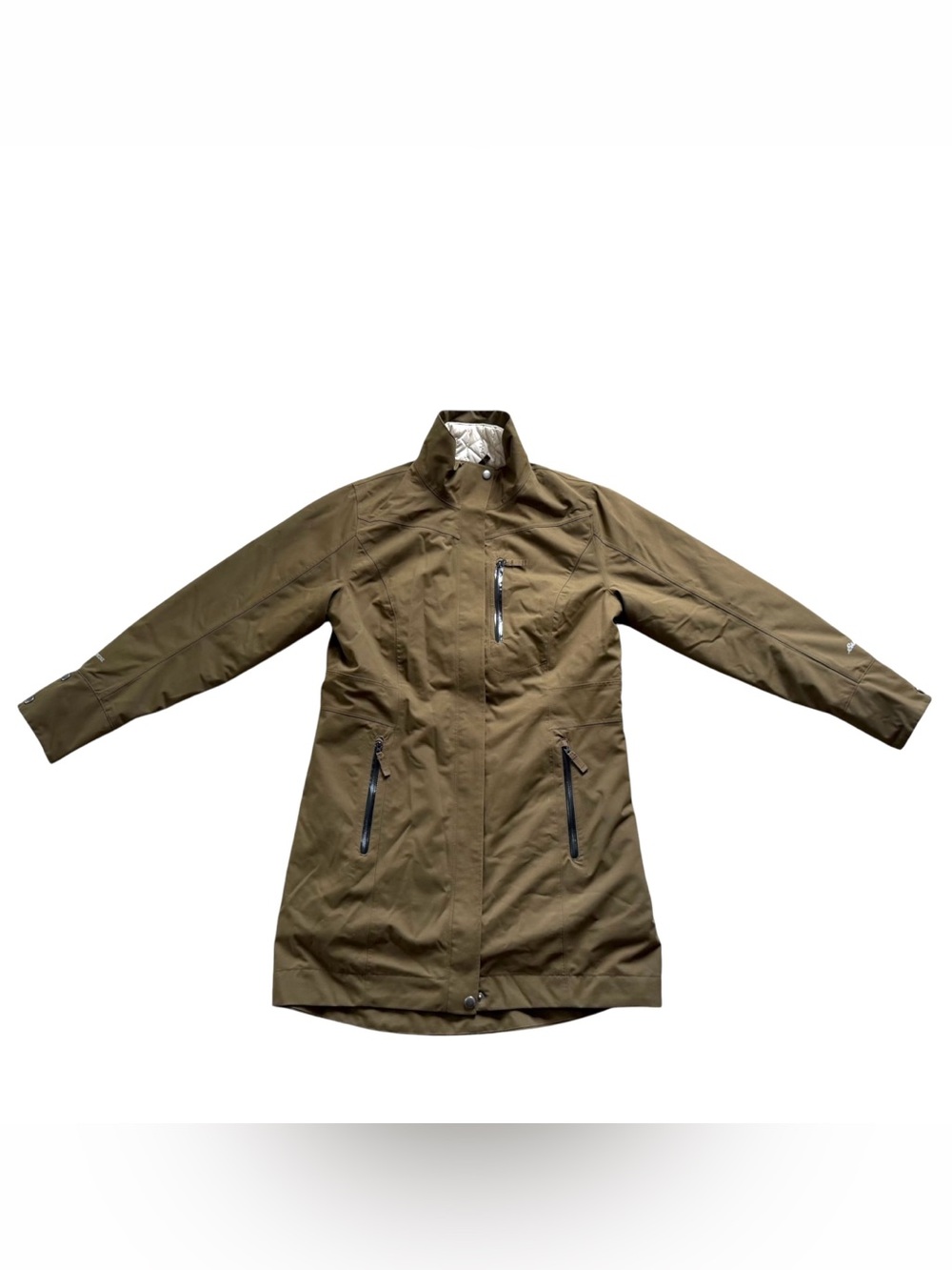 Eddie Bauer Women’s Eastside 3 in 1 Trenchcoat Medium Olive Green Quilted Coat